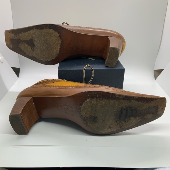 PRATESI Italian 2 tone leather heels - Picture 6 of 9